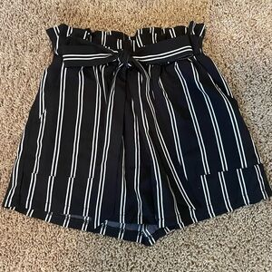 Shein striped shorts with tie, size S, barely worn